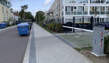Blömen VuS Parkplatz Hallenbau
