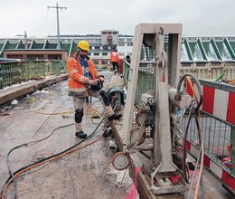 Rückbau der Brücke im Kaliwerk Werra