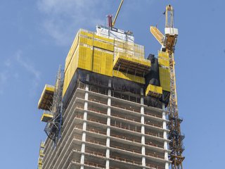 Hoch hinaus in Downtown Detroit: Hudson's Site Tower wächst