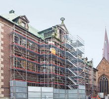 3D-Laserscan als Planungsgrundlage und Einsatz von Gerüst Layher Bauen Digitalisierung