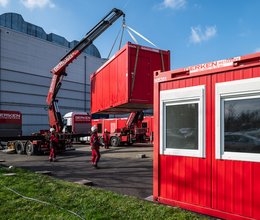 Für eine Fernsehproduktion aufgestellt in Köln