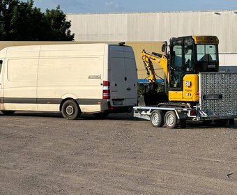 Caterpillar Glasfaserausbau Bagger und Lader