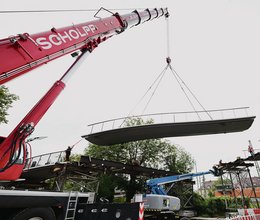 365-Meter-Radwegbrücke komplettiert das Band