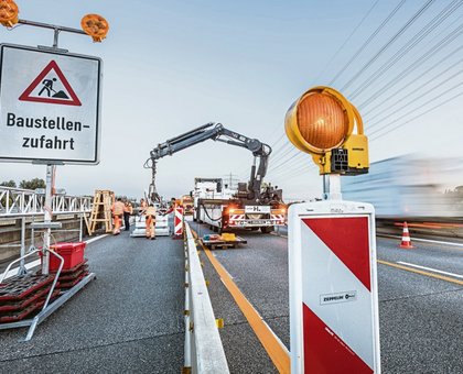 Zeppelin Rental Verkehrssicherung Brückenbau