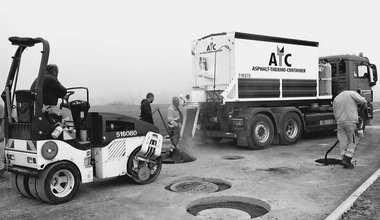 ATC Asphalt-Termo-Container Asphalttechnik Bauen im Winter