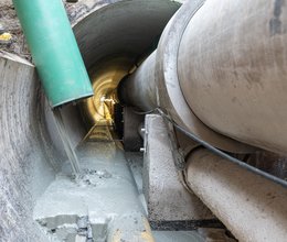 Leitungstunnel sicher verfüllt