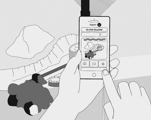 Hülle macht das Handy zum Polier-GPS