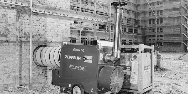 Zeppelin Rental Heizungstechnik Wohnungsbau