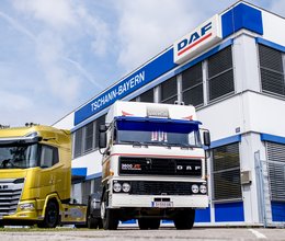 Treffen von zwei DAF-Lkw-Generationen