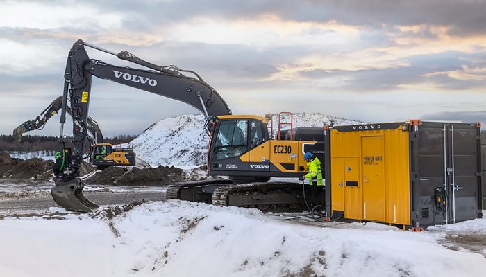 Volvo CE Bauen im Winter