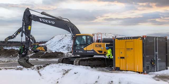 Volvo CE Bauen im Winter